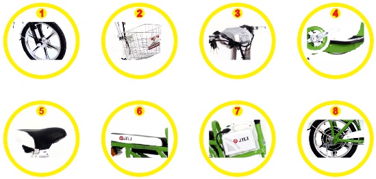 Chi tiết Xe đạp điện Jili DC 18